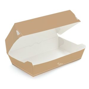 Scatola per hamburger Box Take Away lungo per alimenti a Torino da Vittone Carta